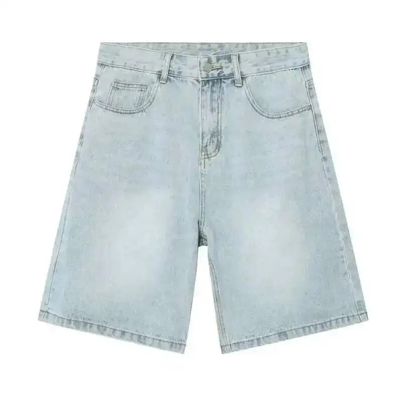 IEFB Summer Casual Men's Denim Shorts Loose Mid High Waist Fashion Knee Lenght Denim Pants Vintage Male New Chic Jeans 9A8588
