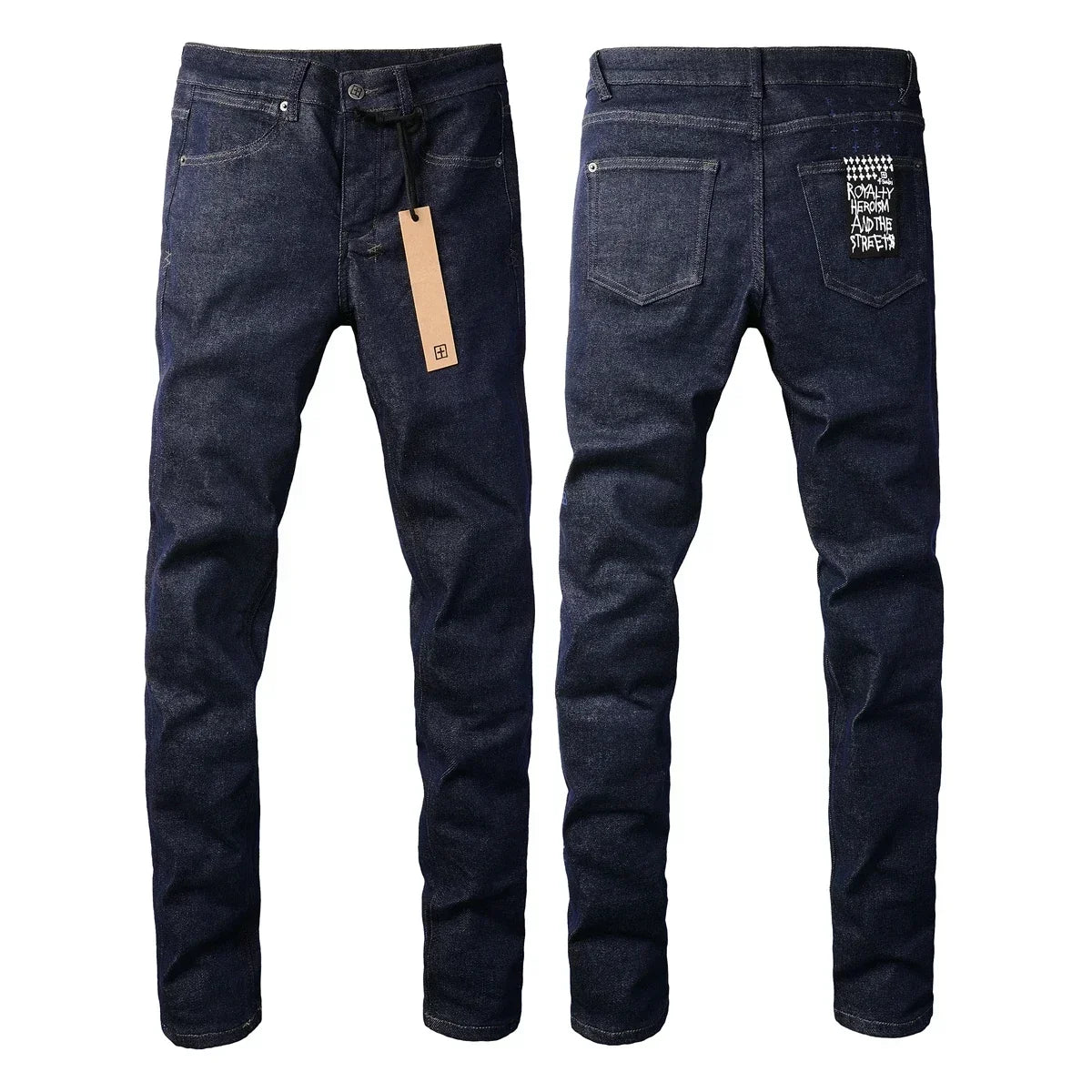 American High Street KSUBI Cross Jeans Men Trendy Trend High Quality Low Rise Stretch Skinny  Pleated Ripped Jeans