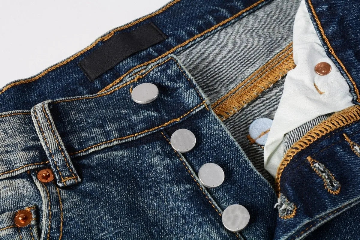 Men Jeans Fashion Americans High street Retro wash multiple styles graffiti print Low Rise Hole Patch Elastic Skinny Jeans pants
