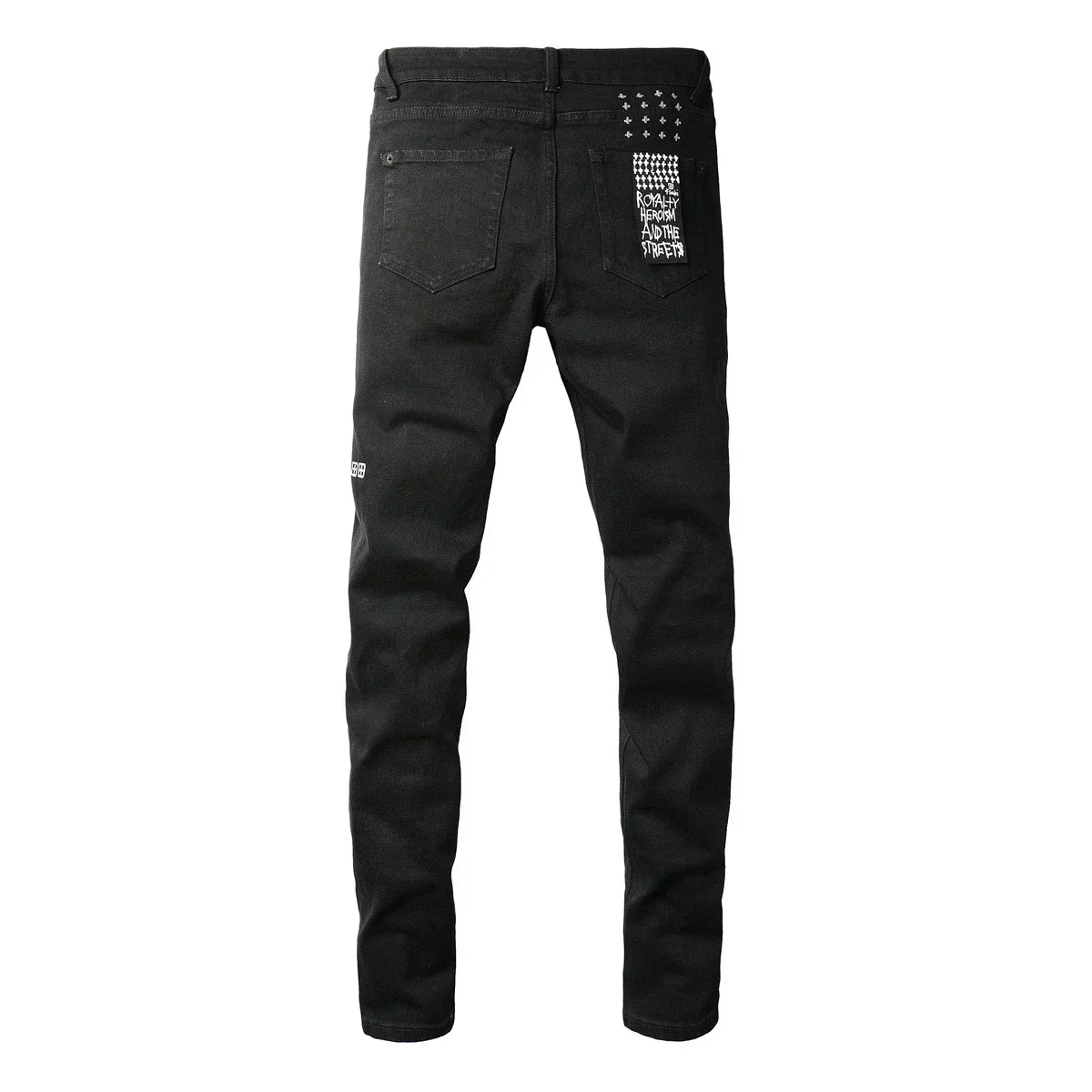 American High Street KSUBI Cross Jeans Men Trendy Trend High Quality Low Rise Stretch Skinny  Pleated Ripped Jeans