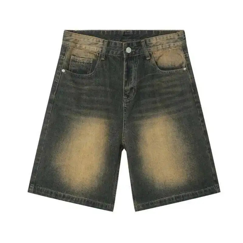 IEFB Summer Casual Men's Denim Shorts Loose Mid High Waist Fashion Knee Lenght Denim Pants Vintage Male New Chic Jeans 9A8588