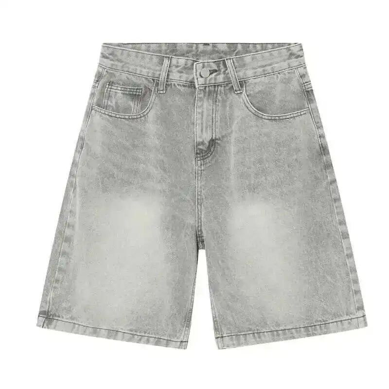 IEFB Summer Casual Men's Denim Shorts Loose Mid High Waist Fashion Knee Lenght Denim Pants Vintage Male New Chic Jeans 9A8588