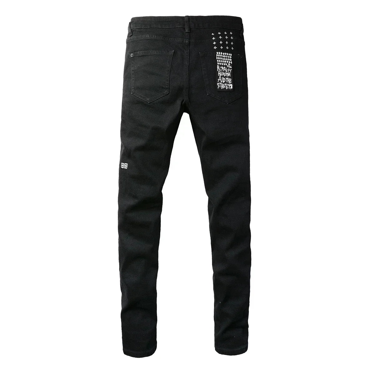American High Street KSUBI Cross Jeans Men Trendy Trend High Quality Low Rise Stretch Skinny  Pleated Ripped Jeans