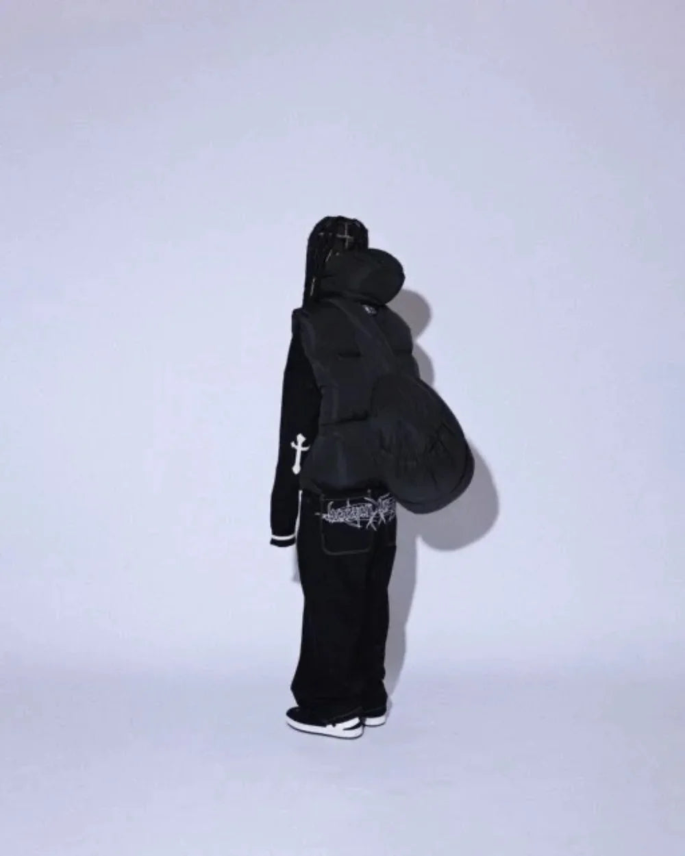 2025 New Prints Jeans Men Streetwear Baggy Wide Leg Jeans Korean Fashion Drapes Straight Casual Loose Denim Cargo Pants