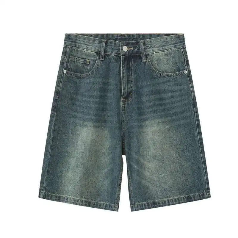 IEFB Summer Casual Men's Denim Shorts Loose Mid High Waist Fashion Knee Lenght Denim Pants Vintage Male New Chic Jeans 9A8588