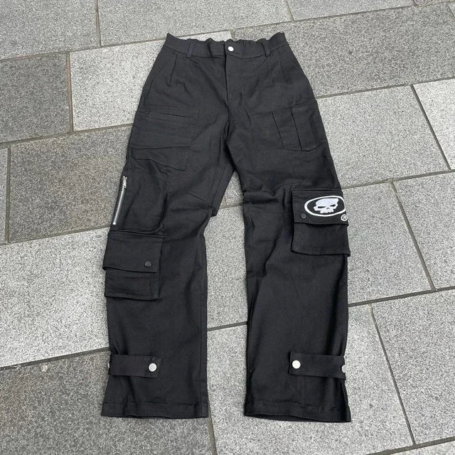 2025 New Prints Jeans Men Streetwear Baggy Wide Leg Jeans Korean Fashion Drapes Straight Casual Loose Denim Cargo Pants