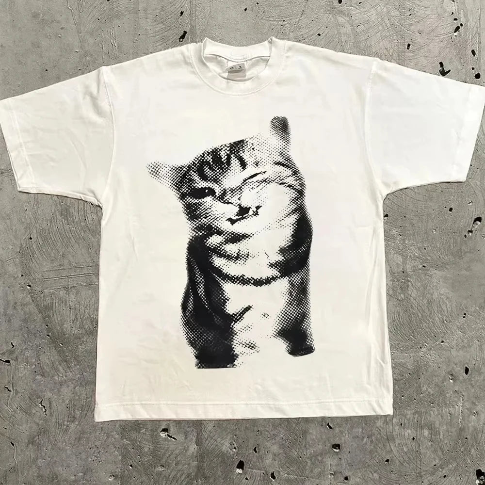 Harajuku Letter Graphic T Shirts Y2k Tops Men Women High Street Oversized T Shirt Pro Choice Streetwear Vintage Tee Clothing